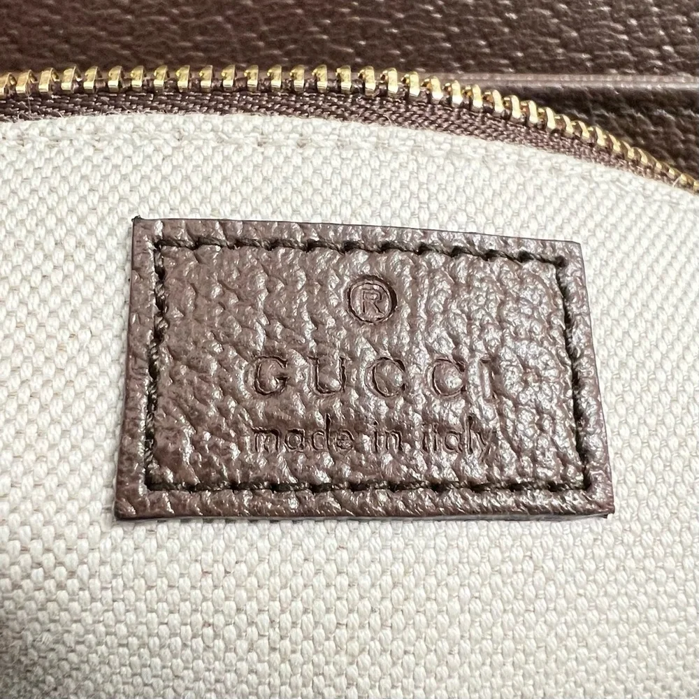 GUCCI Jumbo GG Floral Embroidered 1955 Authentic Horsebit Shoulder Bag - Picture 5 of 10